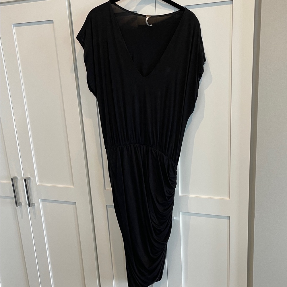 Elegant Black V-Neck Dress